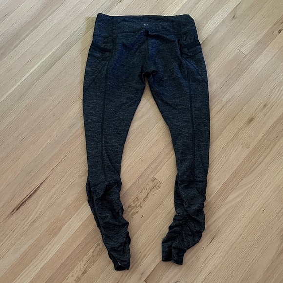 Lululemon Insight Pant Leggings Black Deep Coal Slub Denim Size 8 limited e - Picture 6 of 10